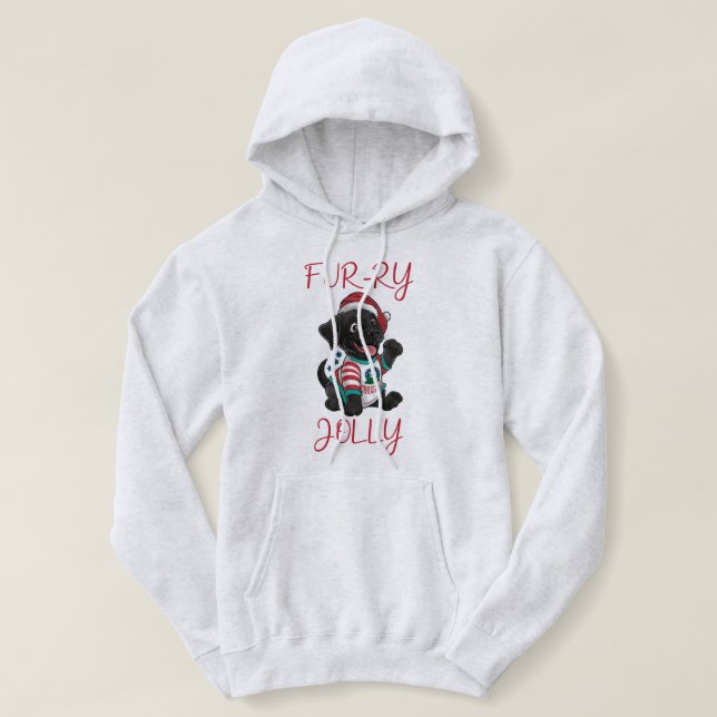 "Festive Canine Joy" Hoodie (Design Front)
