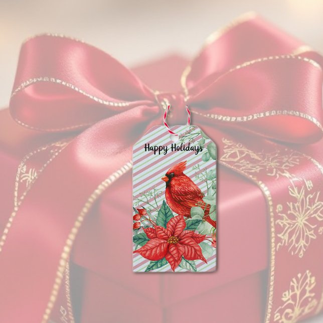 Festive Cardinal Bird Gift Tags (Creator Uploaded)