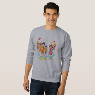 Festive Cartoon Celebration Sweatshirt