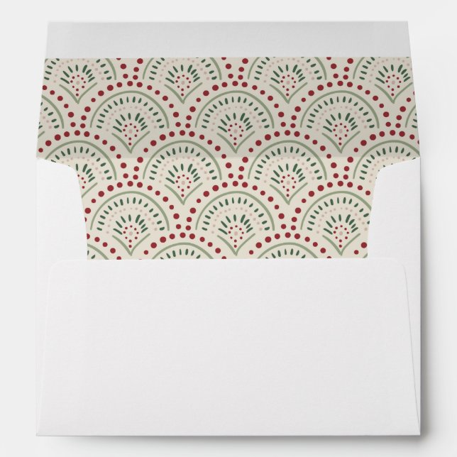 Festive Casual Colourful Merry Christmas Invitatio Envelope (Back (Bottom))
