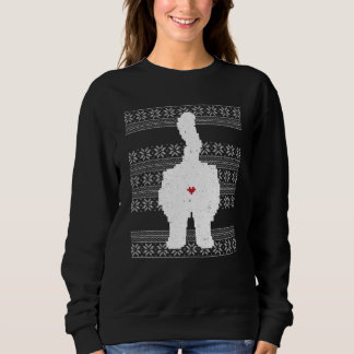 Festive Cat Butt Ugly Christmas Holiday Sweatshirt