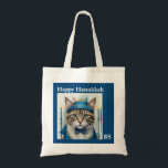 Festive Cat in playful hanukkah Disguise Tote Bag<br><div class="desc">Festive Cat in Disguise - Playful Hanukkah tote bag Celebrate the Festival of Lights with this unique and whimsical Hanukkah tote bag, featuring a cat in disguise. Perfect for cat lovers, this design blends humour with holiday traditions, making it a delightful way to send peace, love, and light this season....</div>