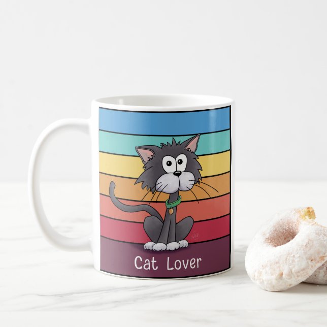 Festive Cat Lover Coffee Mug (With Donut)