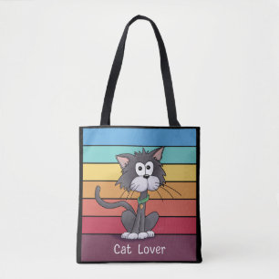 Festive Cat Lover Tote Bag
