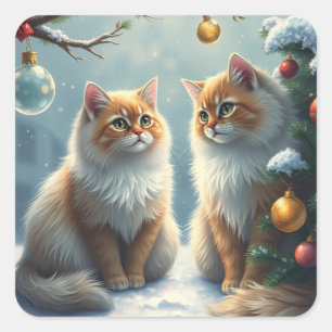 Festive Cat Stickers