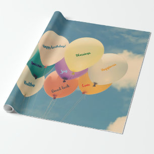 Festive Celebration Birthday Wrapping Paper