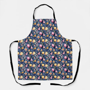 Festive Celebration With Balloons and Flowers Apron