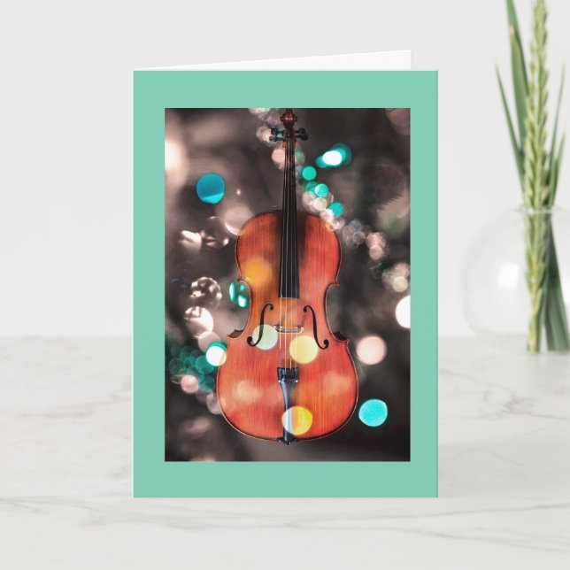 Festive Cello holiday card (Front)