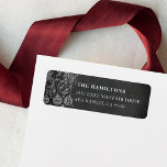 Festive Chalk Return Address Label<br><div class="desc">Cute rustic style return address labels for your holiday cards or Christmas season correspondence feature a chalkboard background with an illustration of white Christmas ornaments and snowflakes. Personalise with your return address in classic white lettering.</div>