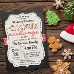 Festive Chalkboard Cookie Exchange Christmas Party Invitation<br><div class="desc">Celebrate Christmas in style this year with these trendy cookie exchange holiday party invitations. The design is easy to personalise with your own wording and your guests will be thrilled when they receive these fabulous invites.</div>