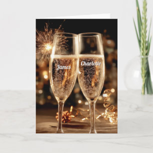 Festive Champagne Celebration Moment Card
