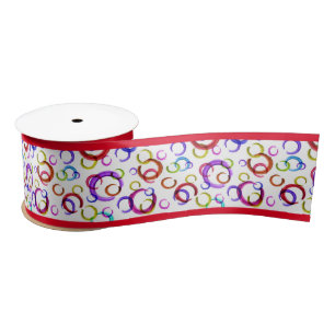 Festive, chaotic, colourful, confetti, polka dots, satin ribbon