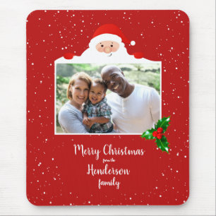 Festive Cheeky Santa - Custom Photo - Personalised Mouse Pad