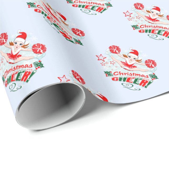 Festive Cheerleader Wrapping Paper (Roll Corner)