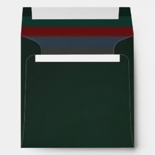 Festive Chic Elegant Rich Dark Green Customizable  Envelope
