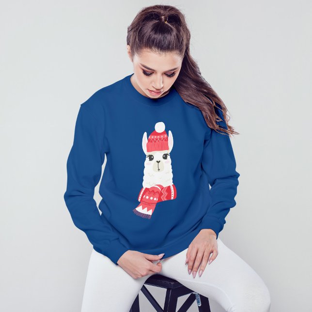 Festive Christmas Alpaca Sweatshirt (Creator Uploaded)
