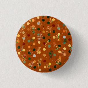 Festive Christmas and New Year pattern 3 Cm Round Badge