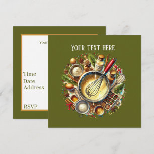 Festive Christmas baking party Invitation