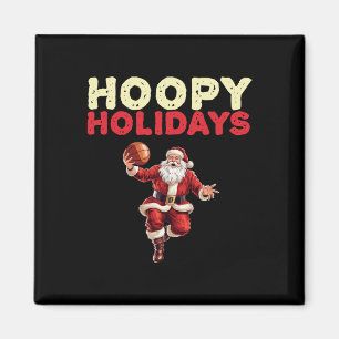Festive Christmas Basketball Santa 2  Magnet