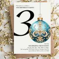 Festive Christmas Bauble 30th Birthday Party