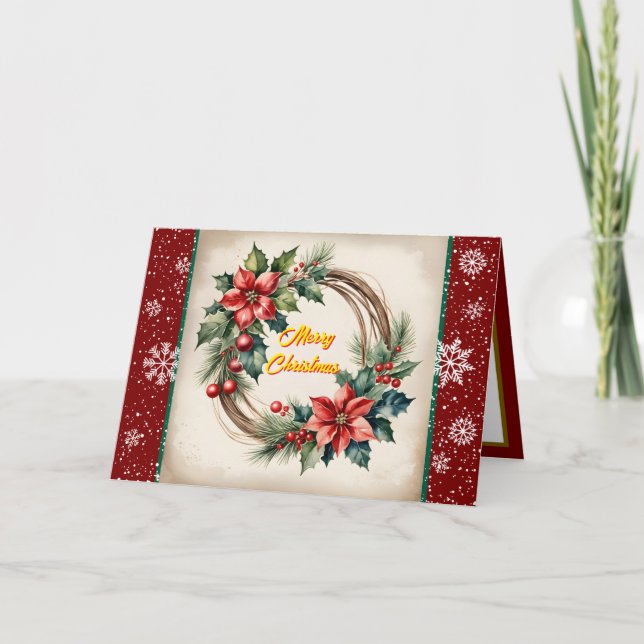 Festive Christmas Beautiful Trendy Collection Card (Front)