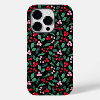 Festive Christmas Berry Delight seamless pattern Case-Mate iPhone 14 Pro Case