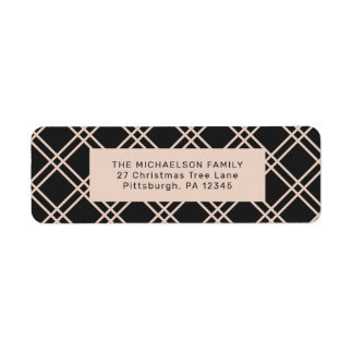 Festive Christmas Black and Cream Check Return