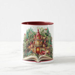Festive Christmas Book Design Mug