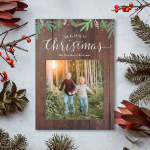 Festive Christmas Botanicals Holiday Card
