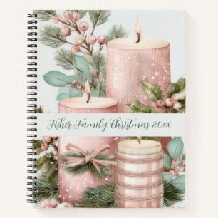 Festive Christmas Candles Memory  Notebook