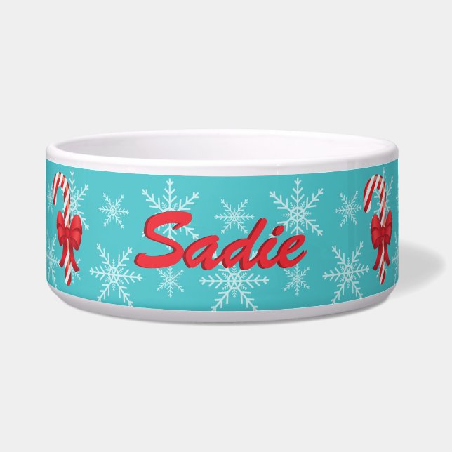 Festive Christmas Candy Canes With Custom Name (Front)