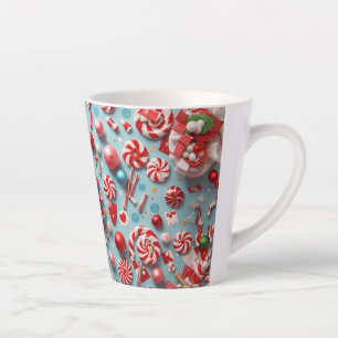 Festive Christmas Candy Coffee Latte Mug