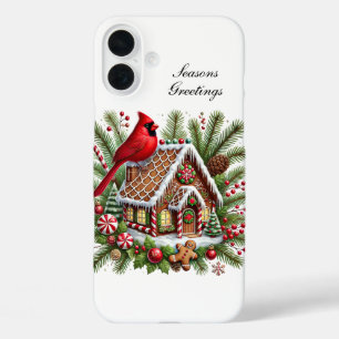 Festive Christmas Cardinal Holiday  iPhone 16 Plus Case