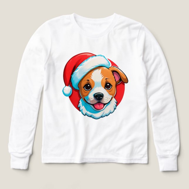 Festive Christmas Cartoon Dog (Design Front)