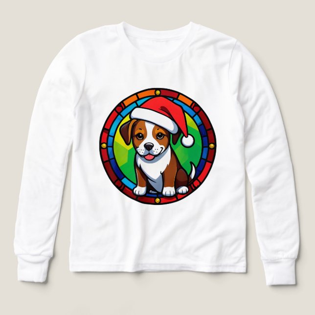 Festive Christmas Cartoon Dog (Design Front)