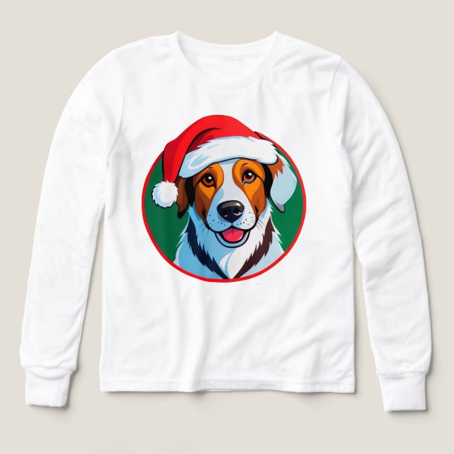 Festive Christmas Cartoon Dog (Design Front)