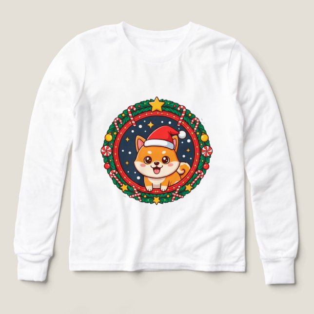 Festive Christmas Cartoon Dog (Design Front)