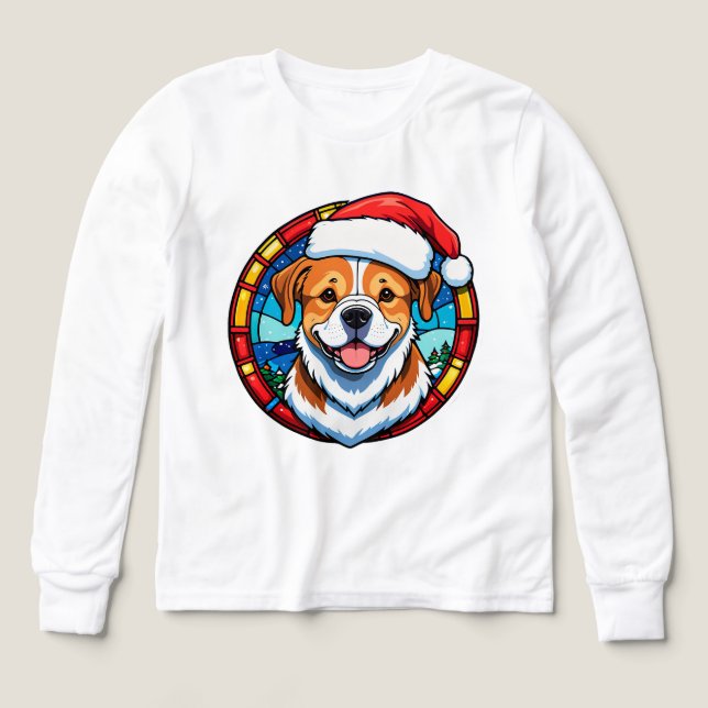 Festive Christmas Cartoon Dog (Design Front)