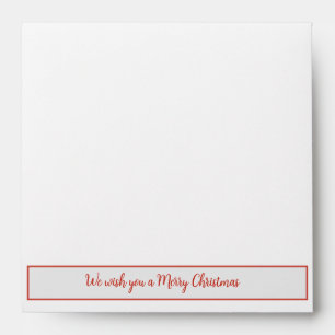 Festive Christmas Cat in Santa Hat Envelope