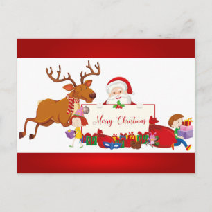 Festive Christmas Celebration Postcard