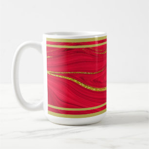 Festive Christmas Cheer: Red & Gold Mug