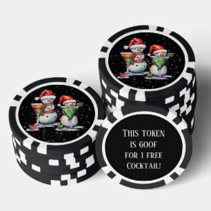 Festive Christmas cocktail free drink Poker Chips