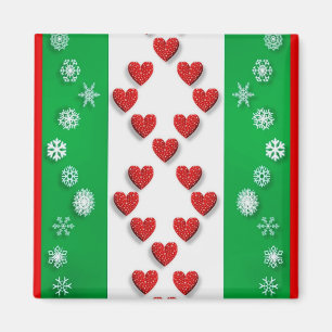Festive Christmas colourful pattern Magnet