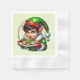 Festive Christmas cookie baking party Napkin