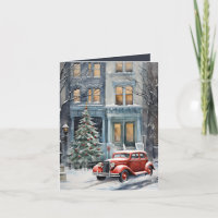 Festive Christmas Country scene add message