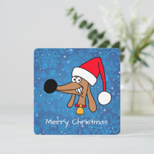 Festive Christmas Dachshund Dog Holiday Card