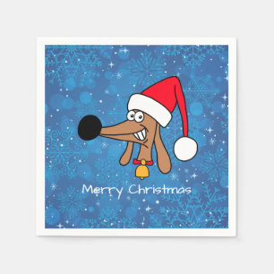 Festive Christmas Dachshund Dog Napkin