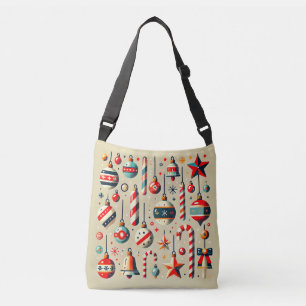 Festive Christmas Decorations with Ornaments Crossbody Bag