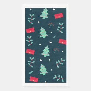 Festive Christmas Design in Holiday Colours Napkin