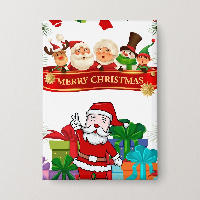 Festive Christmas Design with Santa Claus and Gift (Front)